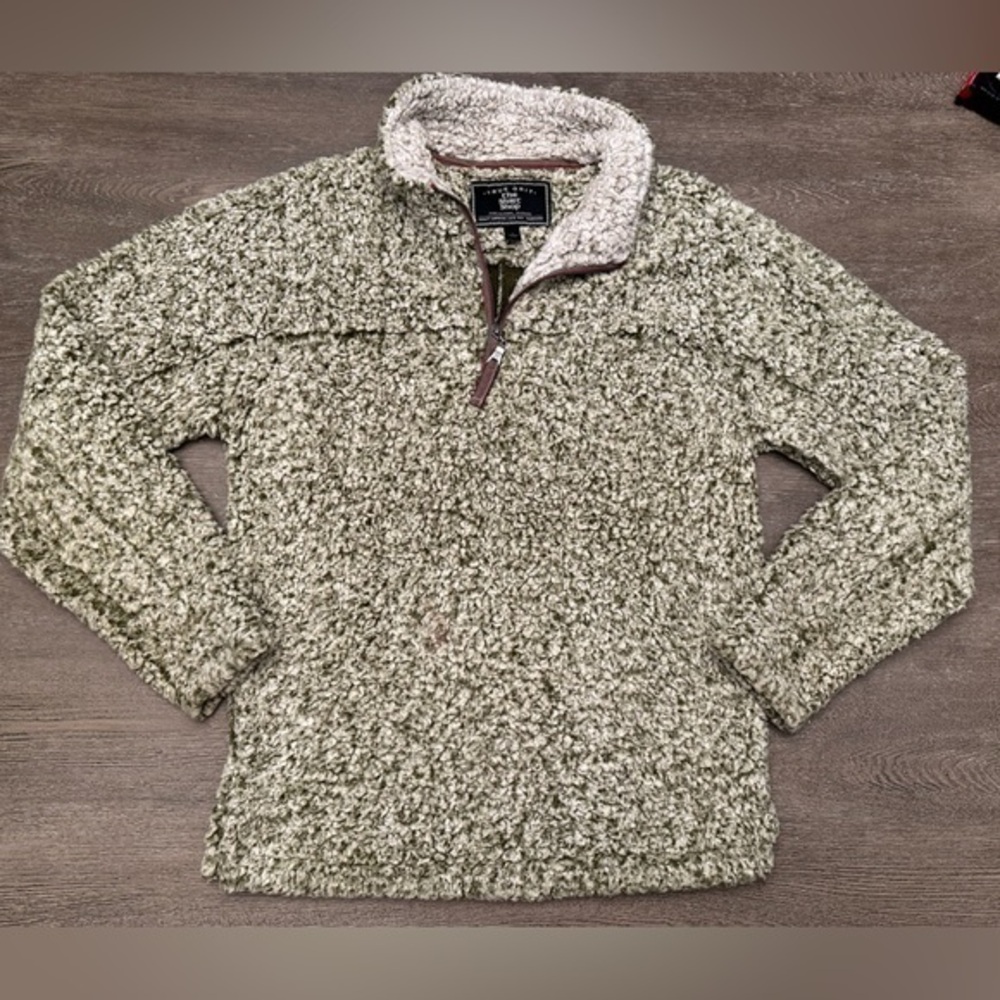 True Grit Green Sherpa Pullover